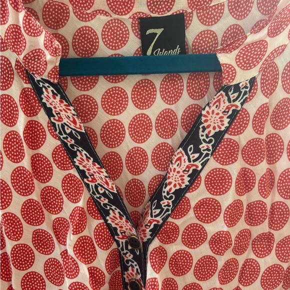 swim coverup red / orange and White Sleeveless Dress - Picture 3 of 3